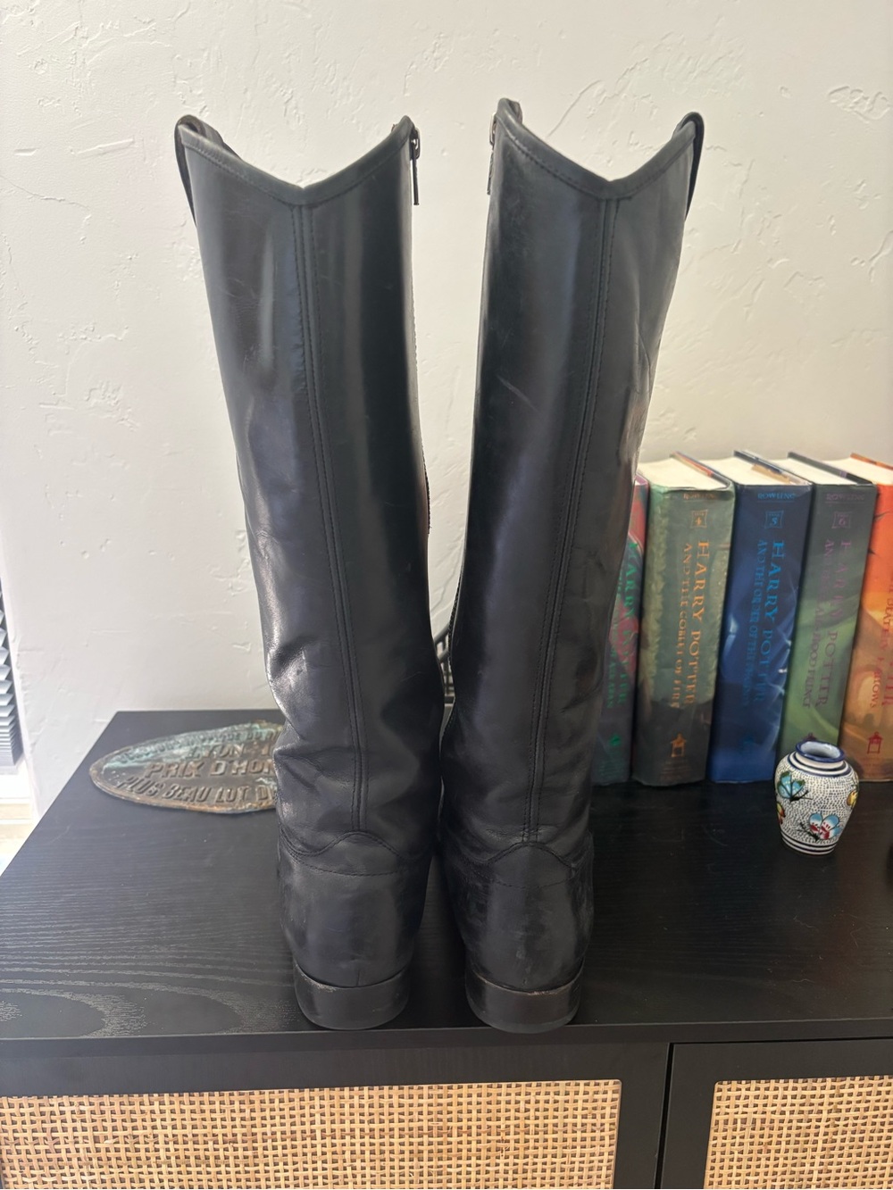 FRYE Melissa Button Inside Zip Leather Riding Boots 3470412 in Black size 9.5 - Picture 3 of 8